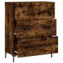 Aparador de madera de ingeniería roble ahumado 69,5x34x90 cm de vidaXL, Aparadores - Ref: Foro24-827857, Precio: 95,64 €, Des...