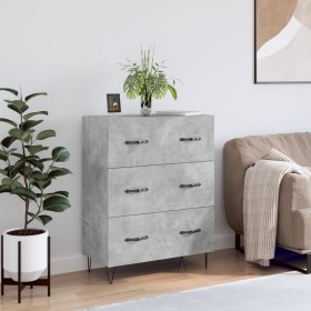 Concrete gray engineered wood sideboard 69.5x34x90 cm by vidaXL, Sideboards - Ref: Foro24-827848, Price: 89,99 €, Discount: %