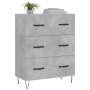 Aparador de madera de ingeniería gris hormigón 69,5x34x90 cm de vidaXL, Aparadores - Ref: Foro24-827848, Precio: 89,49 €, Des...