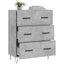 Aparador de madera de ingeniería gris hormigón 69,5x34x90 cm de vidaXL, Aparadores - Ref: Foro24-827848, Precio: 89,49 €, Des...