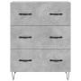 Aparador de madera de ingeniería gris hormigón 69,5x34x90 cm de vidaXL, Aparadores - Ref: Foro24-827848, Precio: 89,49 €, Des...