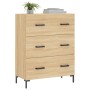 Aparador de madera de ingeniería roble Sonoma 69,5x34x90 cm de vidaXL, Aparadores - Ref: Foro24-827855, Precio: 96,63 €, Desc...