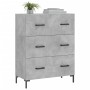 Aparador de madera de ingeniería gris hormigón 69,5x34x90 cm de vidaXL, Aparadores - Ref: Foro24-827856, Precio: 95,77 €, Des...