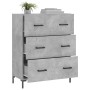 Aparador de madera de ingeniería gris hormigón 69,5x34x90 cm de vidaXL, Aparadores - Ref: Foro24-827856, Precio: 95,77 €, Des...