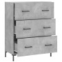 Aparador de madera de ingeniería gris hormigón 69,5x34x90 cm de vidaXL, Aparadores - Ref: Foro24-827856, Precio: 95,77 €, Des...