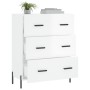 Aparador de madera contrachapada blanco brillante 69,5x34x90 cm de vidaXL, Aparadores - Ref: Foro24-827862, Precio: 114,79 €,...