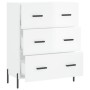 Glossy white plywood sideboard 69.5x34x90 cm by vidaXL, Sideboards - Ref: Foro24-827862, Price: 114,99 €, Discount: %