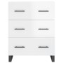 Hochglanzweißes Sperrholz-Sideboard 69,5 x 34 x 90 cm von vidaXL, Sideboards - Ref: Foro24-827878, Preis: 115,76 €, Rabatt: %