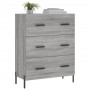 Aparador de madera de ingeniería gris Sonoma 69,5x34x90 cm de vidaXL, Aparadores - Ref: Foro24-827866, Precio: 107,57 €, Desc...