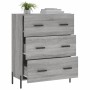 Aparador de madera de ingeniería gris Sonoma 69,5x34x90 cm de vidaXL, Aparadores - Ref: Foro24-827866, Precio: 107,57 €, Desc...