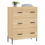 Aparador de madera de ingeniería roble Sonoma 69,5x34x90 cm de vidaXL, Aparadores - Ref: Foro24-827863, Precio: 110,51 €, Des...