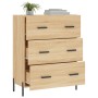 Aparador de madera de ingeniería roble Sonoma 69,5x34x90 cm de vidaXL, Aparadores - Ref: Foro24-827863, Precio: 110,51 €, Des...