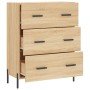 Aparador de madera de ingeniería roble Sonoma 69,5x34x90 cm de vidaXL, Aparadores - Ref: Foro24-827863, Precio: 110,51 €, Des...