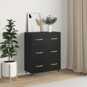 Aparador de madera de ingeniería negro 69,5x34x90 cm de vidaXL, Aparadores - Ref: Foro24-827829, Precio: 92,55 €, Descuento: %