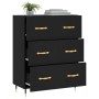 Black engineered wood sideboard 69.5x34x90 cm by vidaXL, Sideboards - Ref: Foro24-827829, Price: 92,55 €, Discount: %