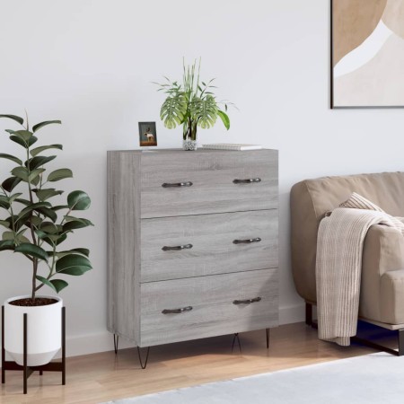 Sonoma gray engineered wood sideboard 69.5x34x90 cm by vidaXL, Sideboards - Ref: Foro24-827850, Price: 92,35 €, Discount: %