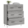 Aparador de madera de ingeniería gris Sonoma 69,5x34x90 cm de vidaXL, Aparadores - Ref: Foro24-827850, Precio: 92,35 €, Descu...