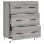 Aparador de madera de ingeniería gris Sonoma 69,5x34x90 cm de vidaXL, Aparadores - Ref: Foro24-827850, Precio: 92,35 €, Descu...