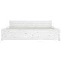 Estructura de cama de madera maciza blanca 140x190 cm de vidaXL, Camas y somieres - Ref: Foro24-815025, Precio: 135,74 €, Des...