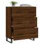 Aparador de madera de ingeniería marrón roble 69,5x34x90 cm de vidaXL, Aparadores - Ref: Foro24-827883, Precio: 107,98 €, Des...