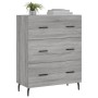 Aparador de madera de ingeniería gris Sonoma 69,5x34x90 cm de vidaXL, Aparadores - Ref: Foro24-827874, Precio: 98,55 €, Descu...