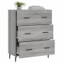 Aparador de madera de ingeniería gris Sonoma 69,5x34x90 cm de vidaXL, Aparadores - Ref: Foro24-827874, Precio: 98,55 €, Descu...