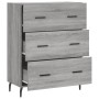 Aparador de madera de ingeniería gris Sonoma 69,5x34x90 cm de vidaXL, Aparadores - Ref: Foro24-827874, Precio: 102,47 €, Desc...