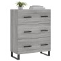 Aparador de madera de ingeniería gris Sonoma 69,5x34x90 cm de vidaXL, Aparadores - Ref: Foro24-827882, Precio: 107,98 €, Desc...