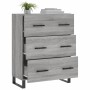 Aparador de madera de ingeniería gris Sonoma 69,5x34x90 cm de vidaXL, Aparadores - Ref: Foro24-827882, Precio: 107,98 €, Desc...