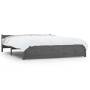 Estructura de cama de madera maciza gris 140x190 cm de vidaXL, Camas y somieres - Ref: Foro24-815026, Precio: 164,90 €, Descu...