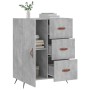 Aparador de madera de ingeniería gris hormigón 69,5x34x90 cm de vidaXL, Aparadores - Ref: Foro24-827888, Precio: 87,70 €, Des...