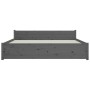 Estructura de cama de madera maciza gris 140x190 cm de vidaXL, Camas y somieres - Ref: Foro24-815026, Precio: 164,90 €, Descu...