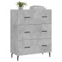 Aparador de madera de ingeniería gris hormigón 69,5x34x90 cm de vidaXL, Aparadores - Ref: Foro24-827872, Precio: 95,21 €, Des...