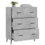 Aparador de madera de ingeniería gris hormigón 69,5x34x90 cm de vidaXL, Aparadores - Ref: Foro24-827872, Precio: 95,21 €, Des...