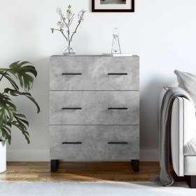 Concrete gray engineered wood sideboard 69.5x34x90 cm by vidaXL, Sideboards - Ref: Foro24-827880, Price: 105,99 €, Discount: %