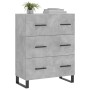 Aparador de madera de ingeniería gris hormigón 69,5x34x90 cm de vidaXL, Aparadores - Ref: Foro24-827880, Precio: 105,99 €, De...