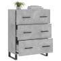 Aparador de madera de ingeniería gris hormigón 69,5x34x90 cm de vidaXL, Aparadores - Ref: Foro24-827880, Precio: 105,99 €, De...