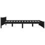 Estructura de cama de madera maciza negro 140x190 cm de vidaXL, Camas y somieres - Ref: Foro24-815028, Precio: 117,49 €, Desc...