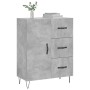 Aparador de madera de ingeniería gris hormigón 69,5x34x90 cm de vidaXL, Aparadores - Ref: Foro24-827912, Precio: 86,77 €, Des...