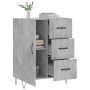 Aparador de madera de ingeniería gris hormigón 69,5x34x90 cm de vidaXL, Aparadores - Ref: Foro24-827912, Precio: 86,77 €, Des...