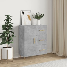 Aparador de madera de ingeniería gris hormigón 69,5x34x90 cm de vidaXL, Aparadores - Ref: Foro24-827904, Precio: 88,99 €, Des...