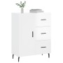 Aparador de madera contrachapada blanco brillante 69,5x34x90 cm de vidaXL, Aparadores - Ref: Foro24-827934, Precio: 101,81 €,...