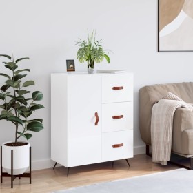 Glossy white plywood sideboard 69.5x34x90 cm by vidaXL, Sideboards - Ref: Foro24-827886, Price: 96,99 €, Discount: %