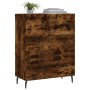 Aparador de madera de ingeniería roble ahumado 69,5x34x90 cm de vidaXL, Aparadores - Ref: Foro24-827873, Precio: 99,33 €, Des...