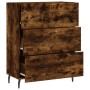 Aparador de madera de ingeniería roble ahumado 69,5x34x90 cm de vidaXL, Aparadores - Ref: Foro24-827873, Precio: 99,33 €, Des...