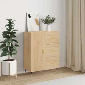 Aparador de madera de ingeniería roble Sonoma 69,5x34x90 cm de vidaXL, Aparadores - Ref: Foro24-827895, Precio: 90,99 €, Desc...