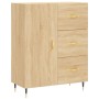 Aparador de madera de ingeniería roble Sonoma 69,5x34x90 cm de vidaXL, Aparadores - Ref: Foro24-827895, Precio: 90,47 €, Desc...