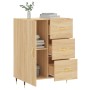 Aparador de madera de ingeniería roble Sonoma 69,5x34x90 cm de vidaXL, Aparadores - Ref: Foro24-827895, Precio: 90,47 €, Desc...