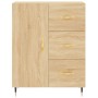 Aparador de madera de ingeniería roble Sonoma 69,5x34x90 cm de vidaXL, Aparadores - Ref: Foro24-827895, Precio: 90,47 €, Desc...