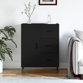 Black engineered wood sideboard 69.5x34x90 cm by vidaXL, Sideboards - Ref: Foro24-827933, Price: 102,99 €, Discount: %